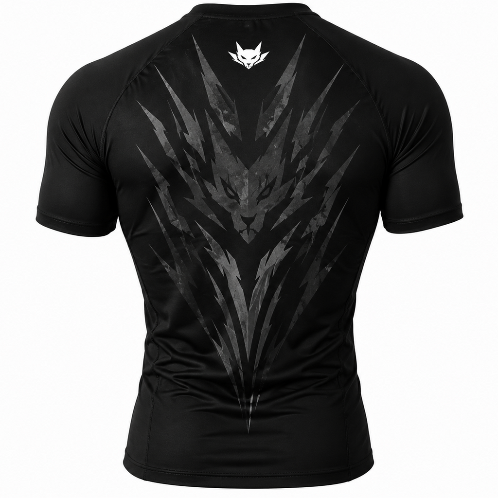 Essere Elite Compression Shirt in Black, Back View