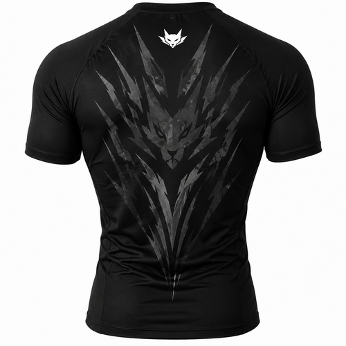 Essere Elite Compression Shirt in Black, Back View