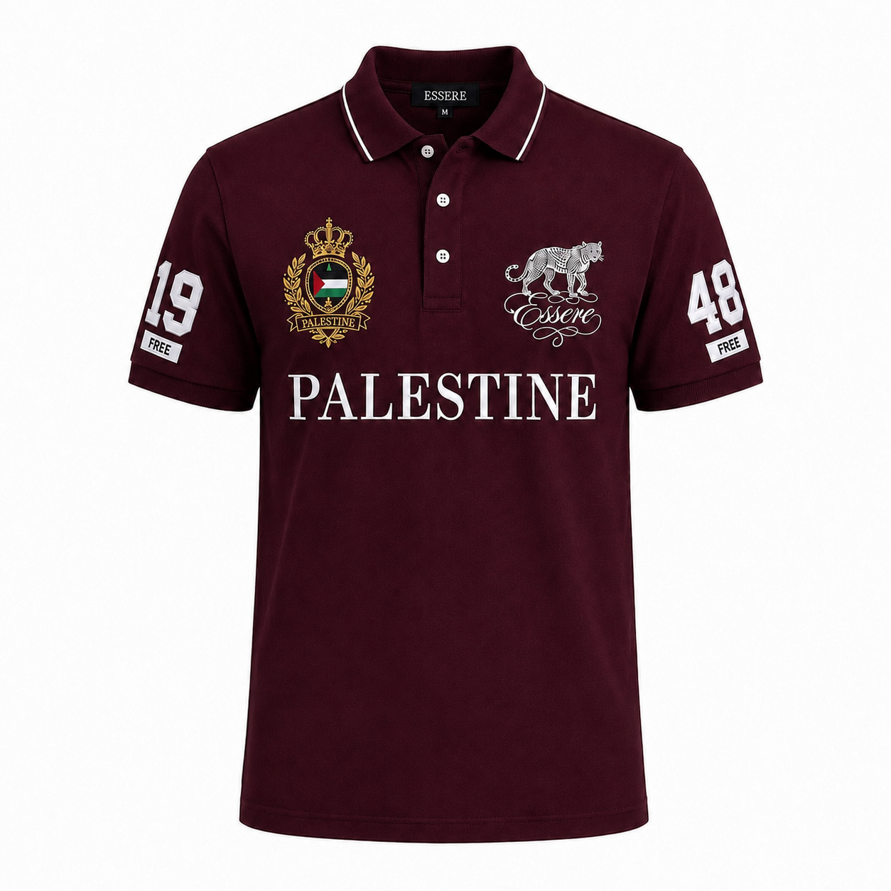 Essere Premium Polo T-Shirt, Burgundy